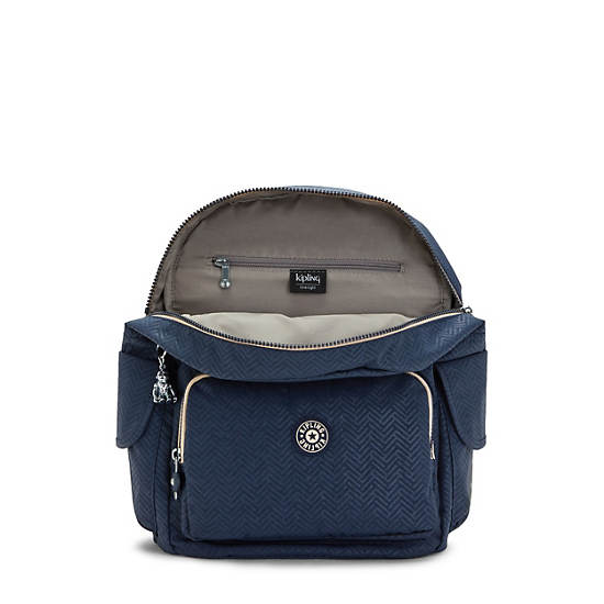 Kipling City Pack Medium Printed Ryggsäck Blå | SE 1410KO